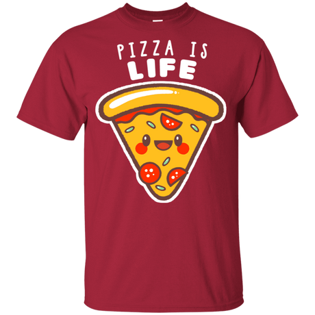 T-Shirts Cardinal / YXS Pizza is Life Youth T-Shirt