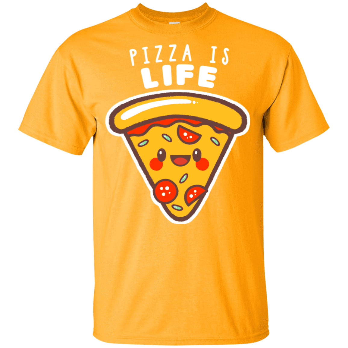 T-Shirts Gold / YXS Pizza is Life Youth T-Shirt