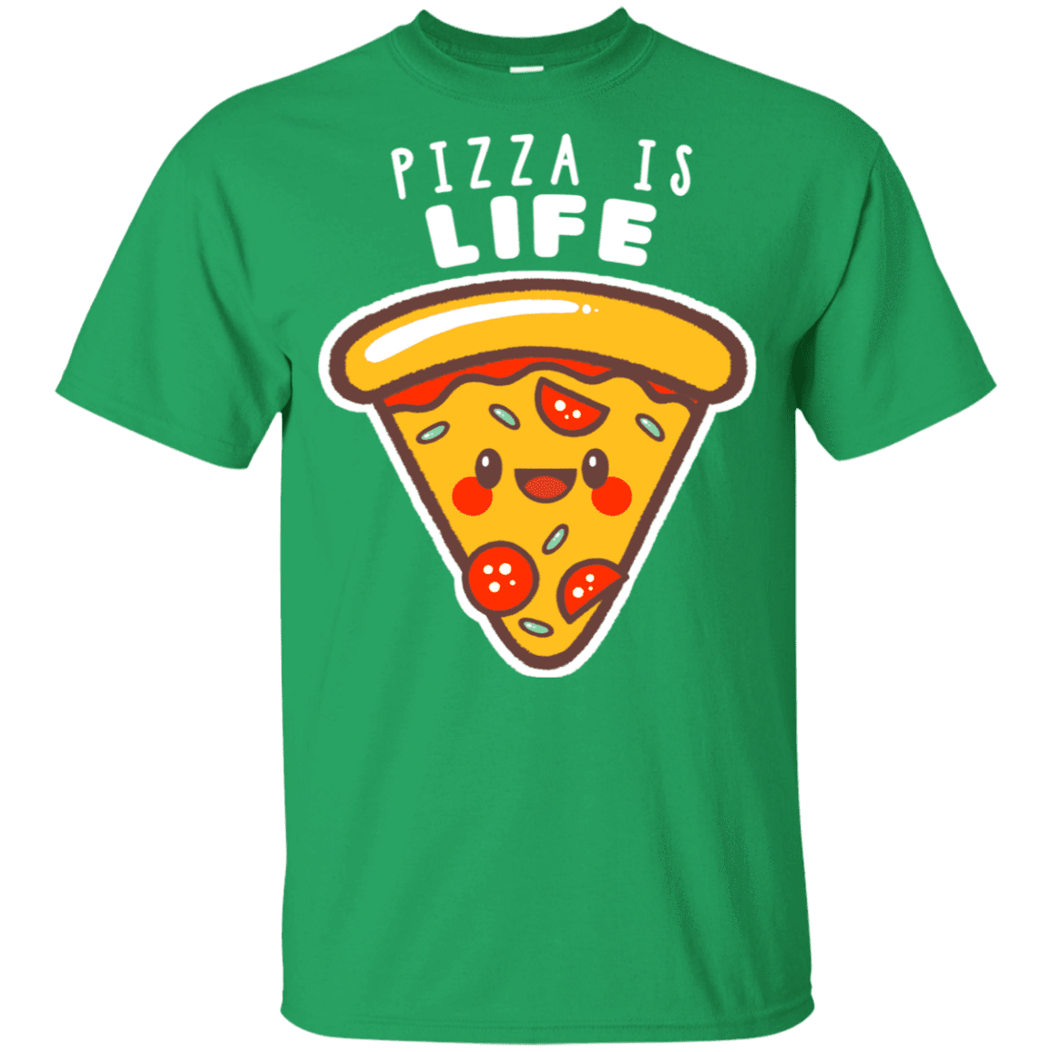 T-Shirts Irish Green / YXS Pizza is Life Youth T-Shirt