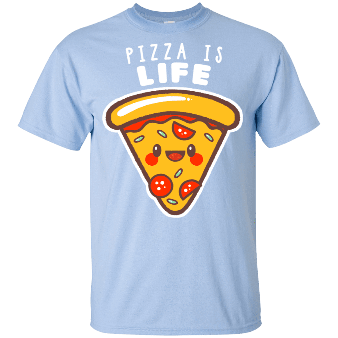 T-Shirts Light Blue / YXS Pizza is Life Youth T-Shirt