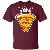 T-Shirts Maroon / YXS Pizza is Life Youth T-Shirt