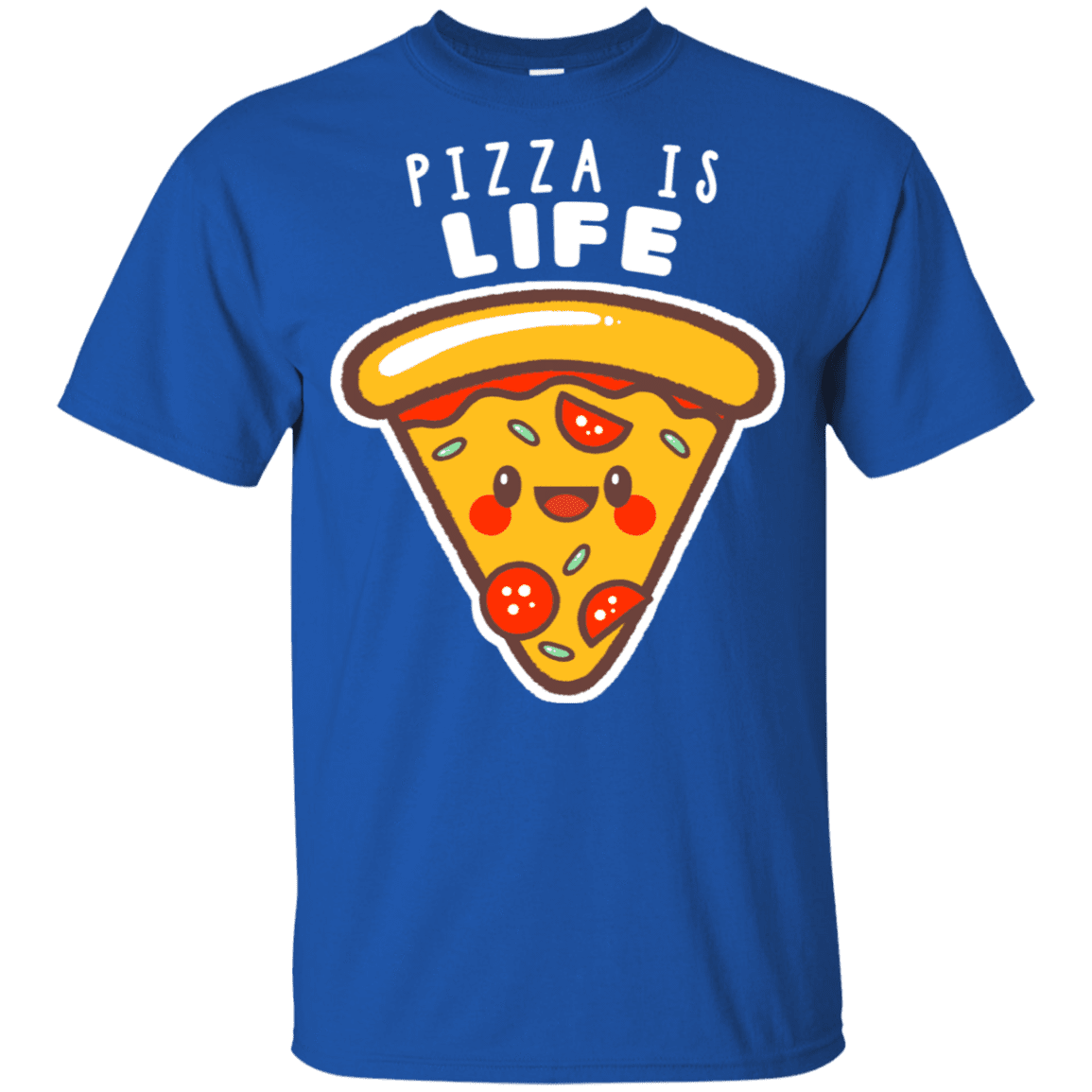 T-Shirts Royal / YXS Pizza is Life Youth T-Shirt