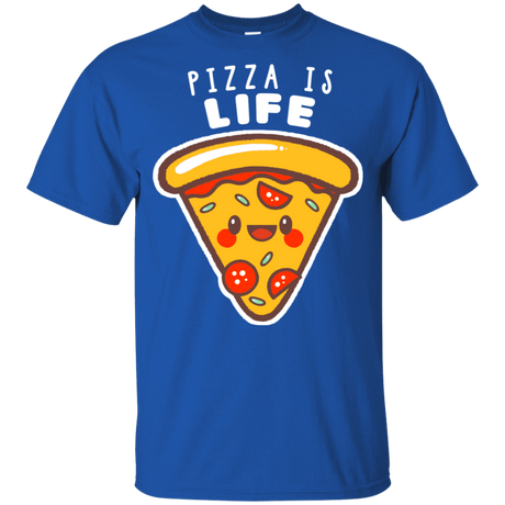 T-Shirts Royal / YXS Pizza is Life Youth T-Shirt