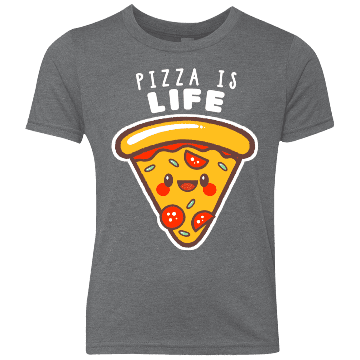 T-Shirts Premium Heather / YXS Pizza is Life Youth Triblend T-Shirt