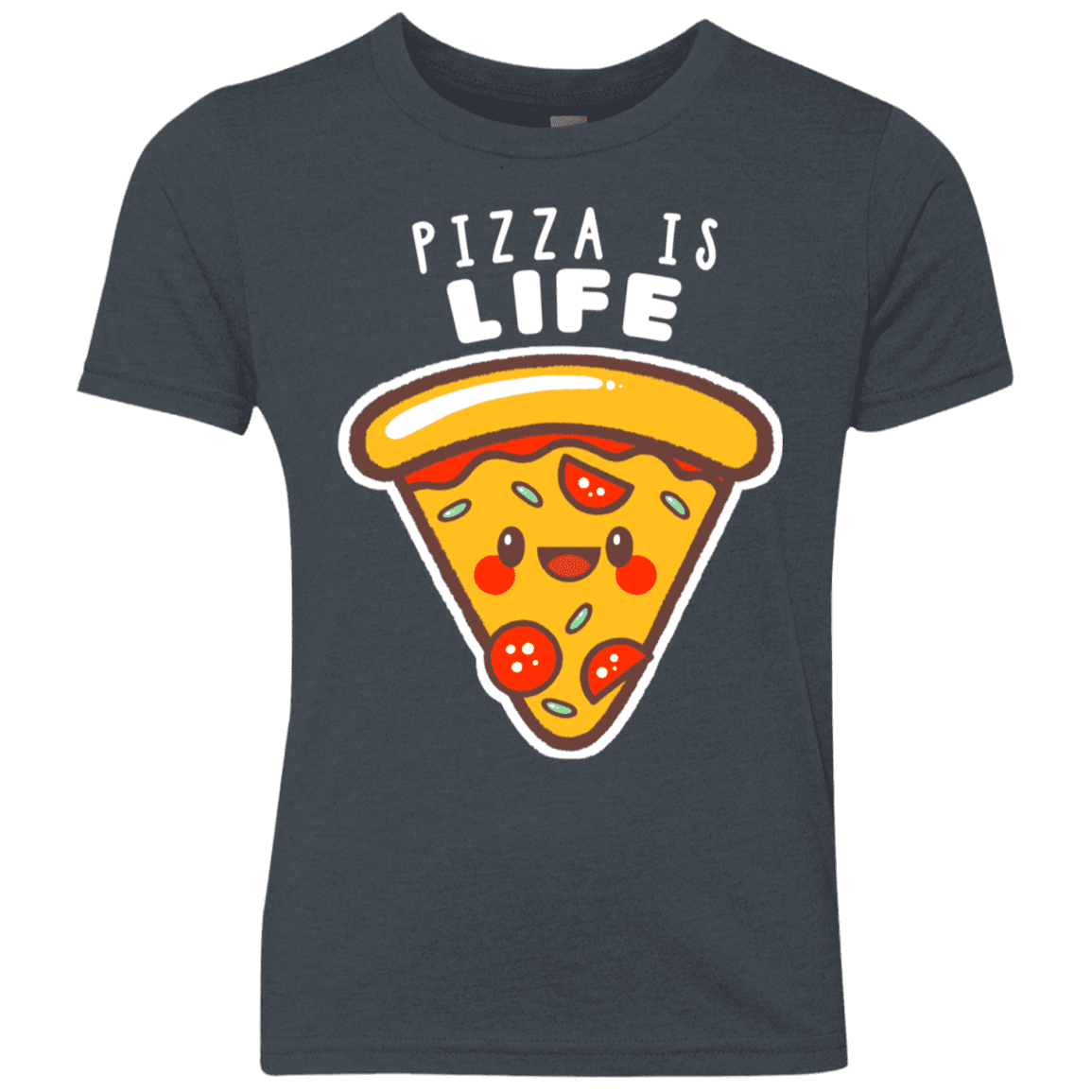 T-Shirts Vintage Navy / YXS Pizza is Life Youth Triblend T-Shirt