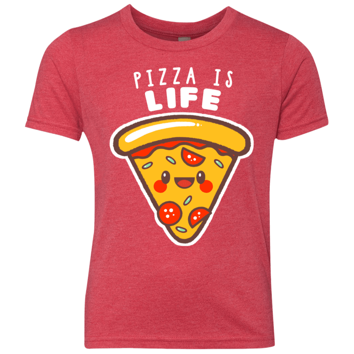 T-Shirts Vintage Red / YXS Pizza is Life Youth Triblend T-Shirt