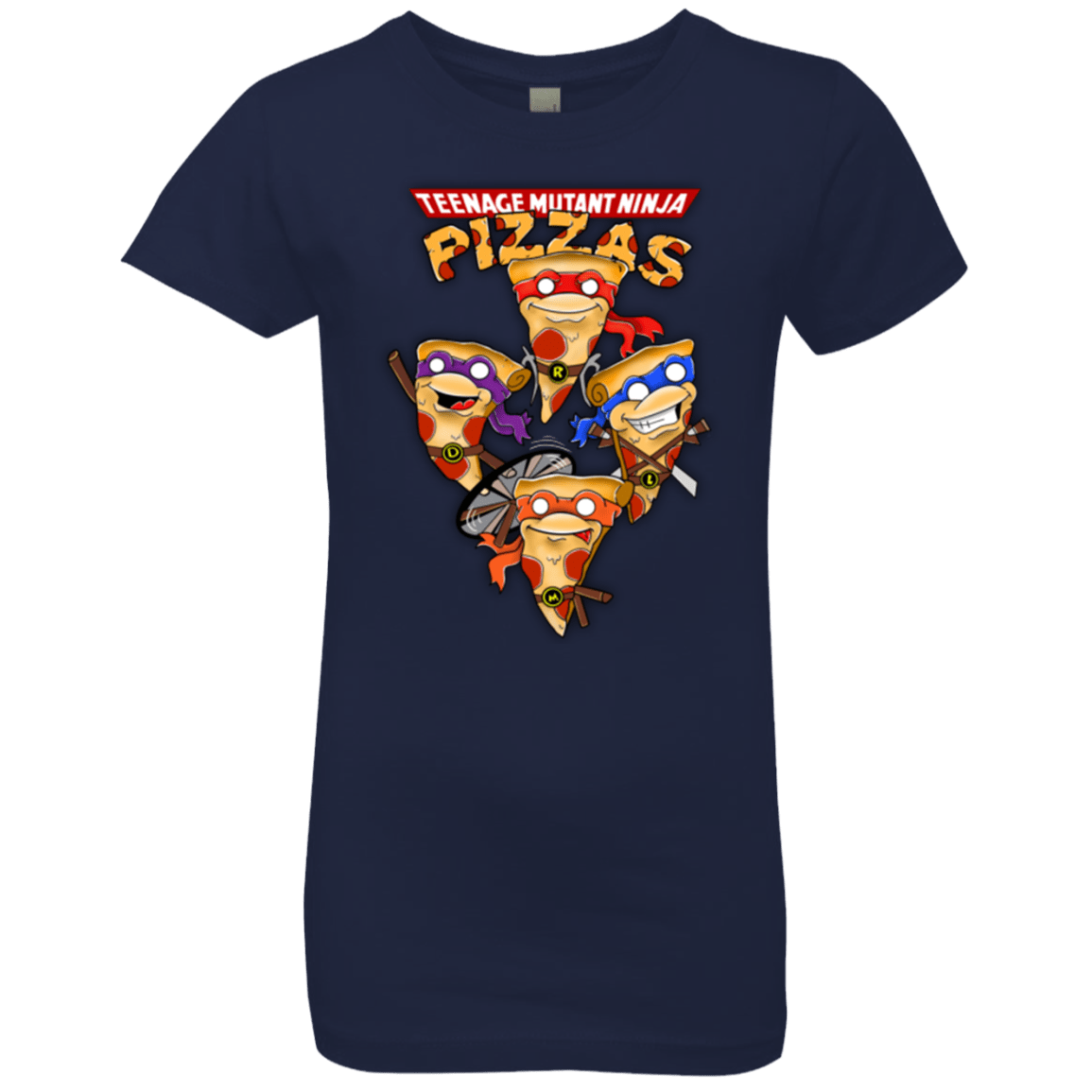 T-Shirts Midnight Navy / YXS Pizza Ninjas Girls Premium T-Shirt
