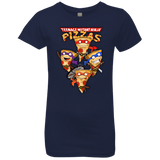 T-Shirts Midnight Navy / YXS Pizza Ninjas Girls Premium T-Shirt