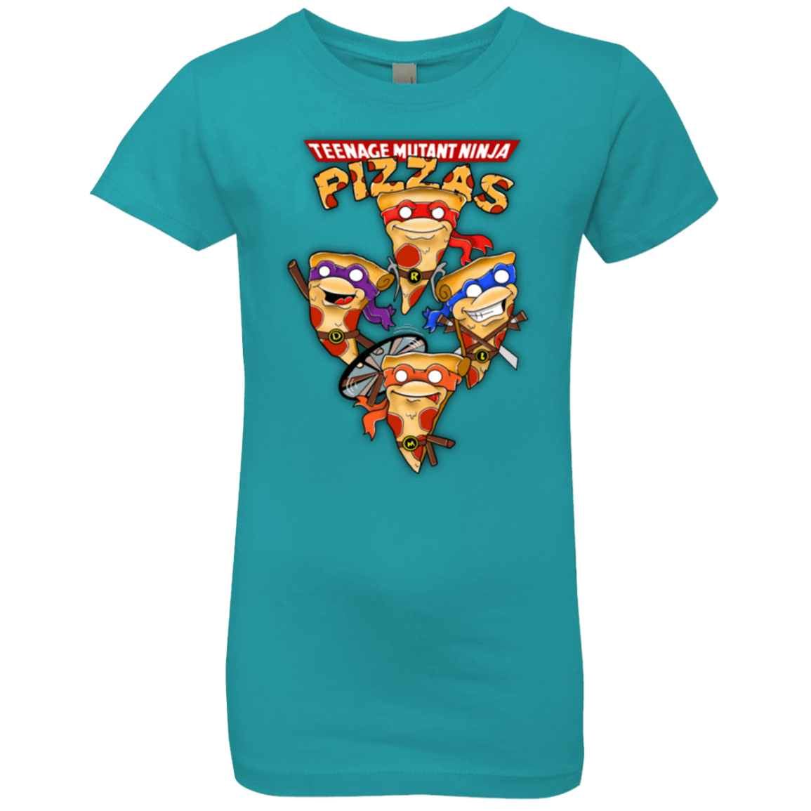 T-Shirts Tahiti Blue / YXS Pizza Ninjas Girls Premium T-Shirt