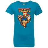 T-Shirts Turquoise / YXS Pizza Ninjas Girls Premium T-Shirt