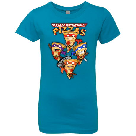 T-Shirts Turquoise / YXS Pizza Ninjas Girls Premium T-Shirt