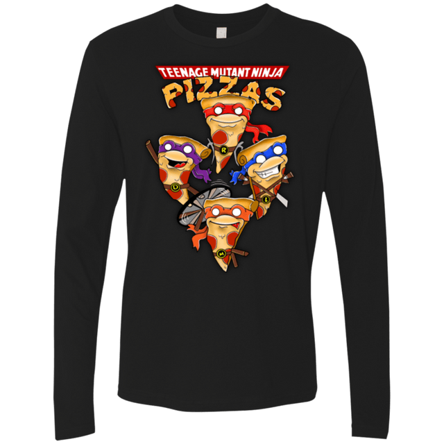 T-Shirts Black / Small Pizza Ninjas Men's Premium Long Sleeve