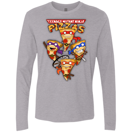 T-Shirts Heather Grey / Small Pizza Ninjas Men's Premium Long Sleeve