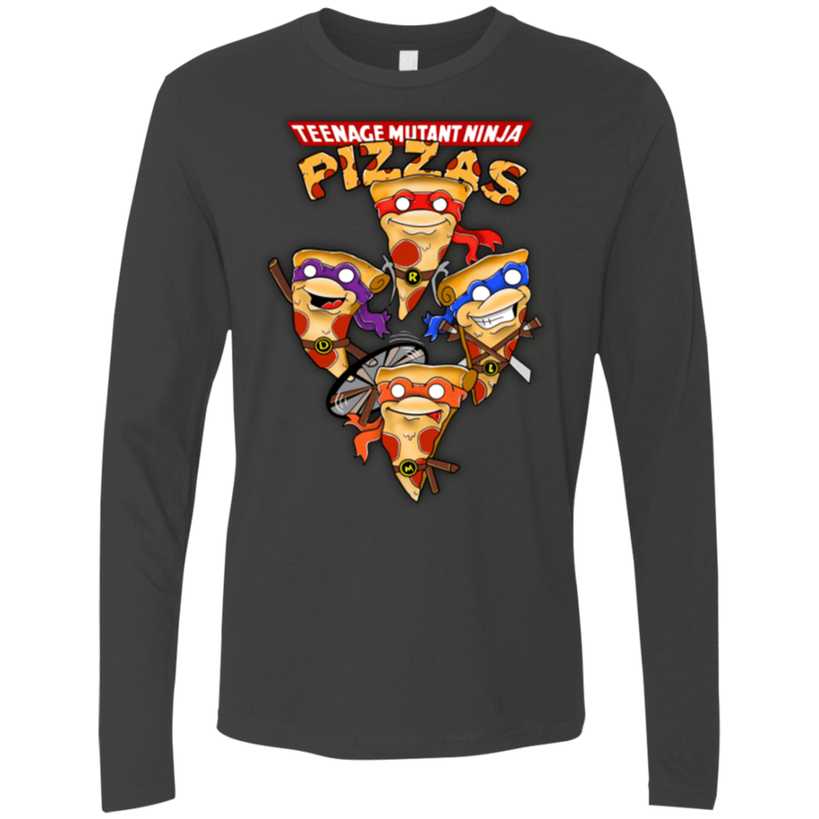 T-Shirts Heavy Metal / Small Pizza Ninjas Men's Premium Long Sleeve