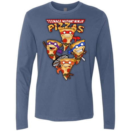 T-Shirts Indigo / Small Pizza Ninjas Men's Premium Long Sleeve