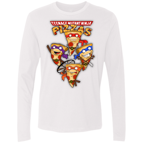 T-Shirts White / Small Pizza Ninjas Men's Premium Long Sleeve