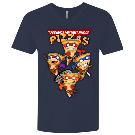 T-Shirts Midnight Navy / X-Small Pizza Ninjas Men's Premium V-Neck