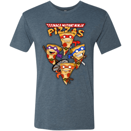 T-Shirts Indigo / Small Pizza Ninjas Men's Triblend T-Shirt