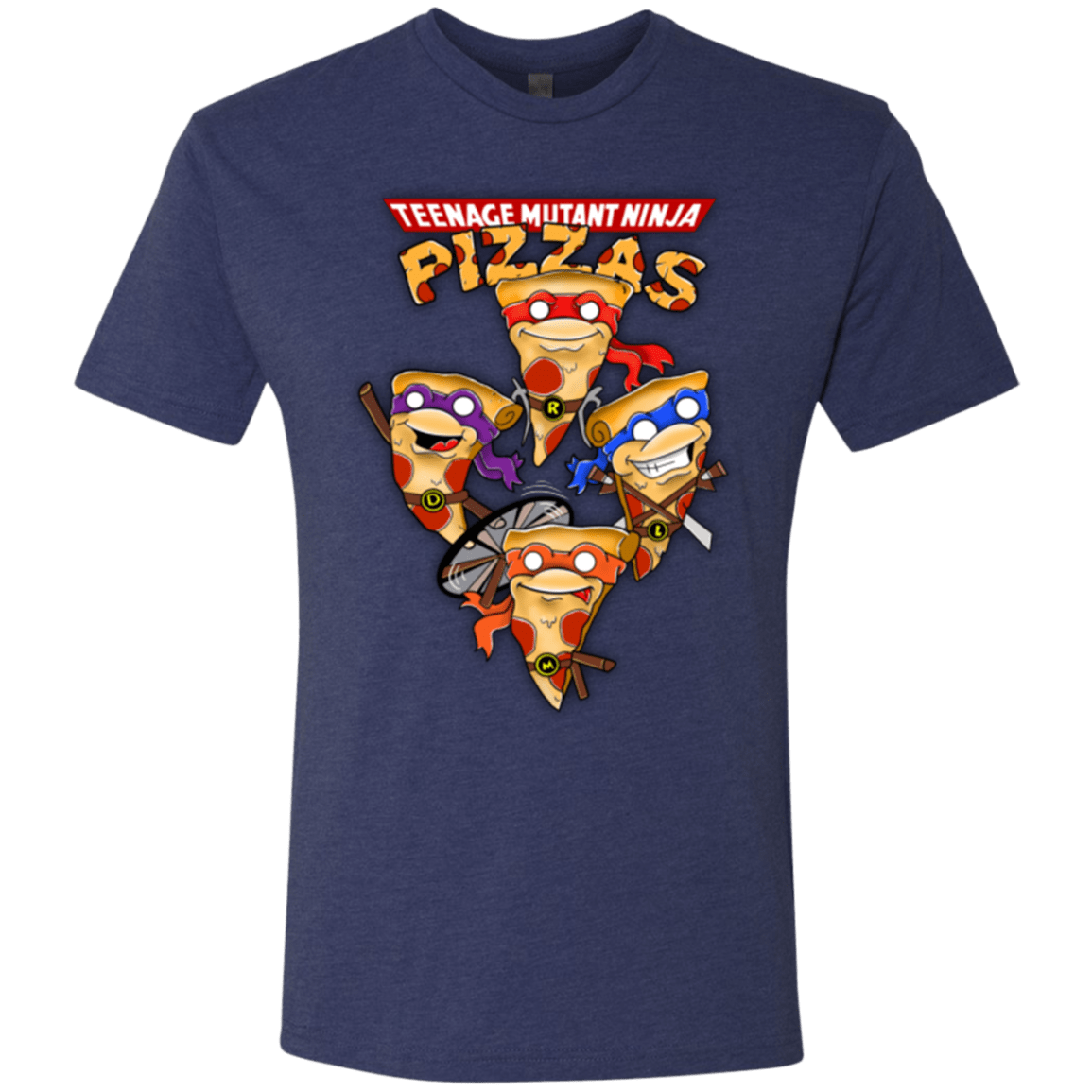 T-Shirts Vintage Navy / Small Pizza Ninjas Men's Triblend T-Shirt