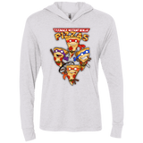 T-Shirts Heather White / X-Small Pizza Ninjas Triblend Long Sleeve Hoodie Tee