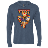 T-Shirts Indigo / X-Small Pizza Ninjas Triblend Long Sleeve Hoodie Tee