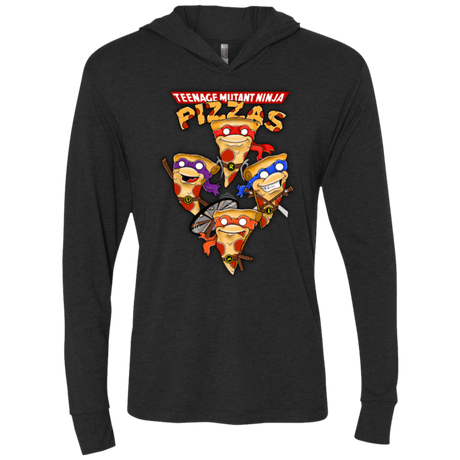 T-Shirts Vintage Black / X-Small Pizza Ninjas Triblend Long Sleeve Hoodie Tee