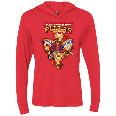 T-Shirts Vintage Red / X-Small Pizza Ninjas Triblend Long Sleeve Hoodie Tee