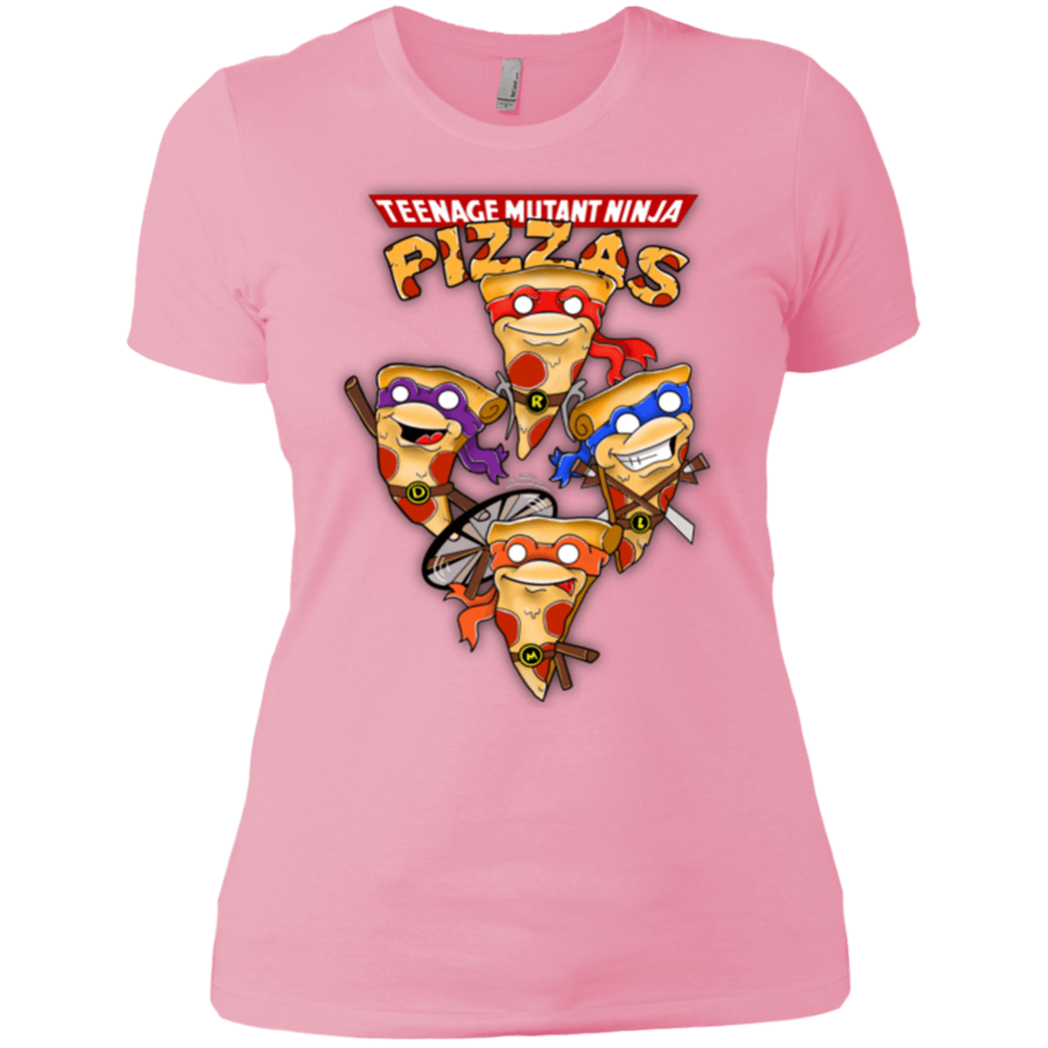 T-Shirts Light Pink / X-Small Pizza Ninjas Women's Premium T-Shirt