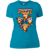 T-Shirts Turquoise / X-Small Pizza Ninjas Women's Premium T-Shirt