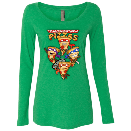 T-Shirts Envy / Small Pizza Ninjas Women's Triblend Long Sleeve Shirt