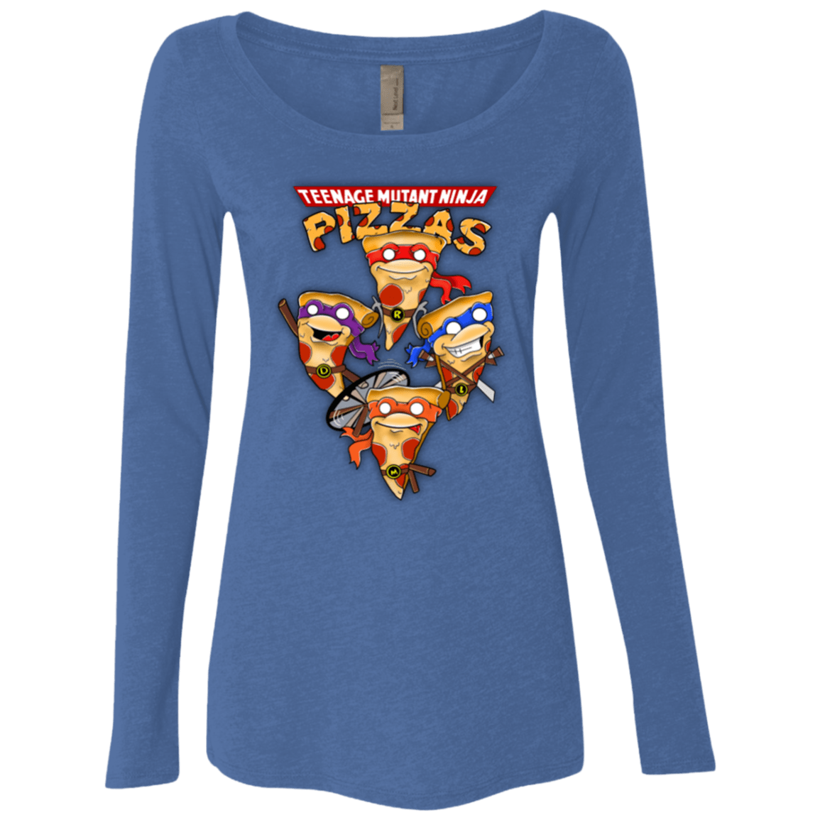 T-Shirts Vintage Royal / Small Pizza Ninjas Women's Triblend Long Sleeve Shirt