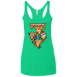 T-Shirts Envy / X-Small Pizza Ninjas Women's Triblend Racerback Tank