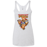 T-Shirts Heather White / X-Small Pizza Ninjas Women's Triblend Racerback Tank