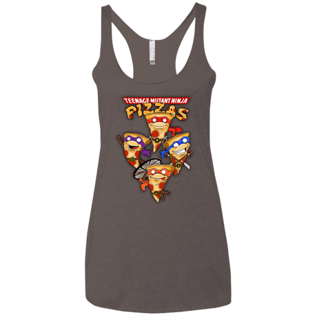 T-Shirts Macchiato / X-Small Pizza Ninjas Women's Triblend Racerback Tank