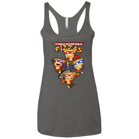 T-Shirts Premium Heather / X-Small Pizza Ninjas Women's Triblend Racerback Tank