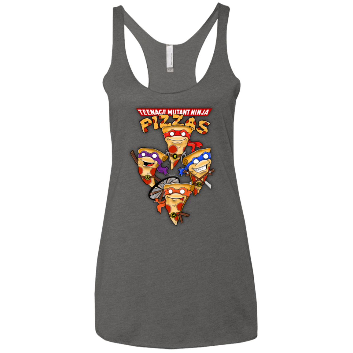 T-Shirts Premium Heather / X-Small Pizza Ninjas Women's Triblend Racerback Tank