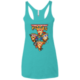 T-Shirts Tahiti Blue / X-Small Pizza Ninjas Women's Triblend Racerback Tank