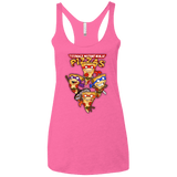 T-Shirts Vintage Pink / X-Small Pizza Ninjas Women's Triblend Racerback Tank