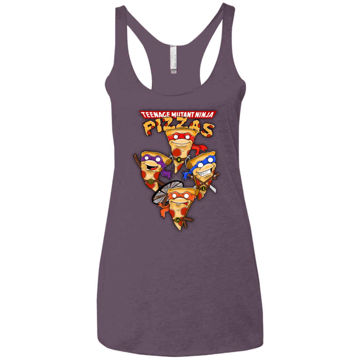 T-Shirts Vintage Purple / X-Small Pizza Ninjas Women's Triblend Racerback Tank