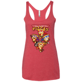T-Shirts Vintage Red / X-Small Pizza Ninjas Women's Triblend Racerback Tank