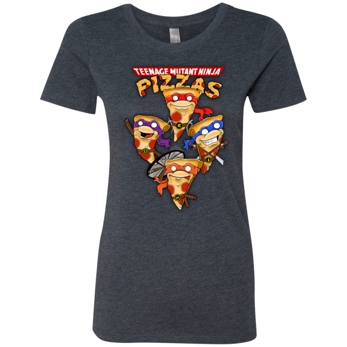 T-Shirts Vintage Navy / Small Pizza Ninjas Women's Triblend T-Shirt