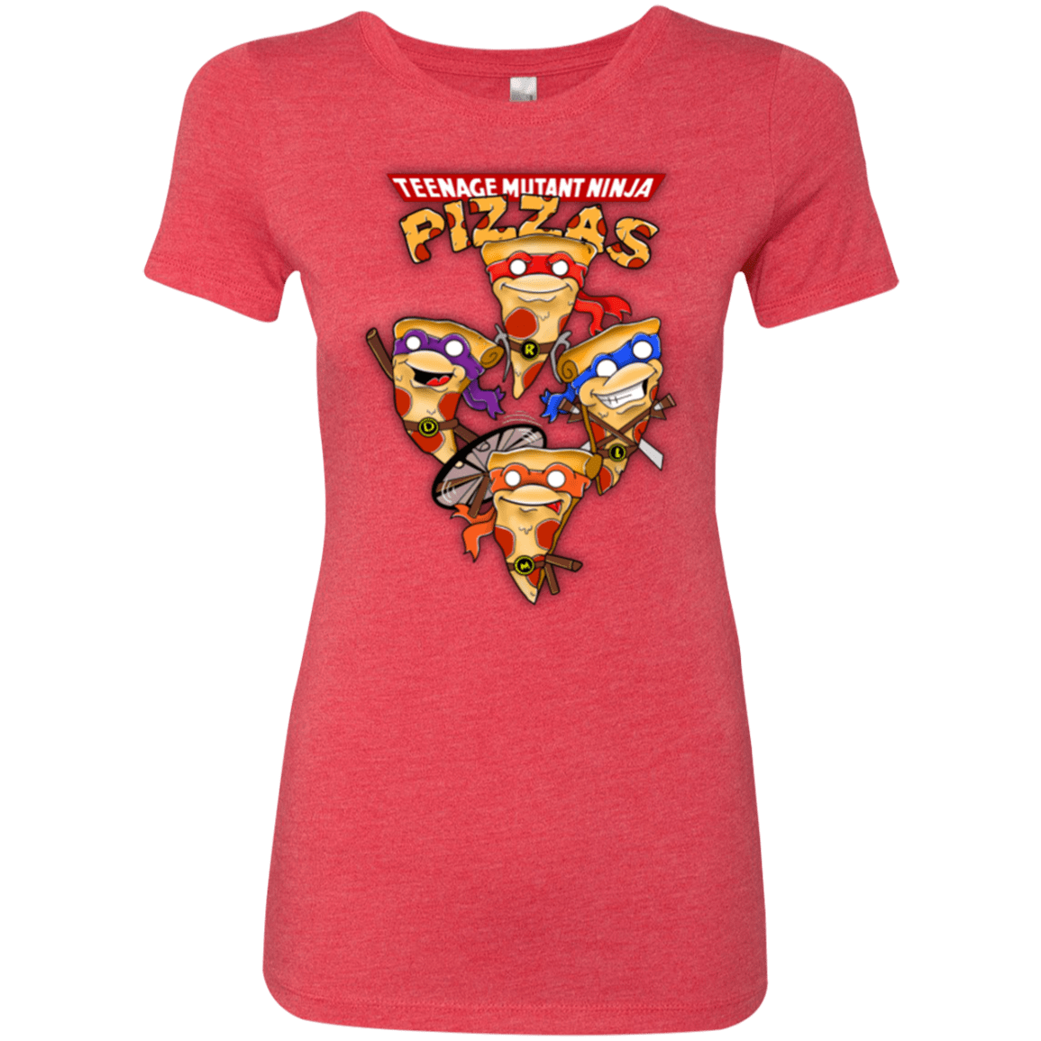 T-Shirts Vintage Red / Small Pizza Ninjas Women's Triblend T-Shirt
