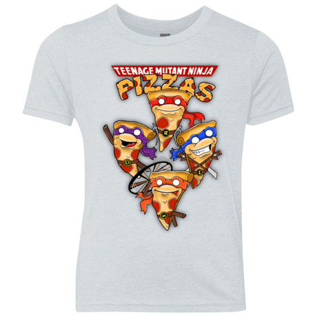 T-Shirts Heather White / YXS Pizza Ninjas Youth Triblend T-Shirt