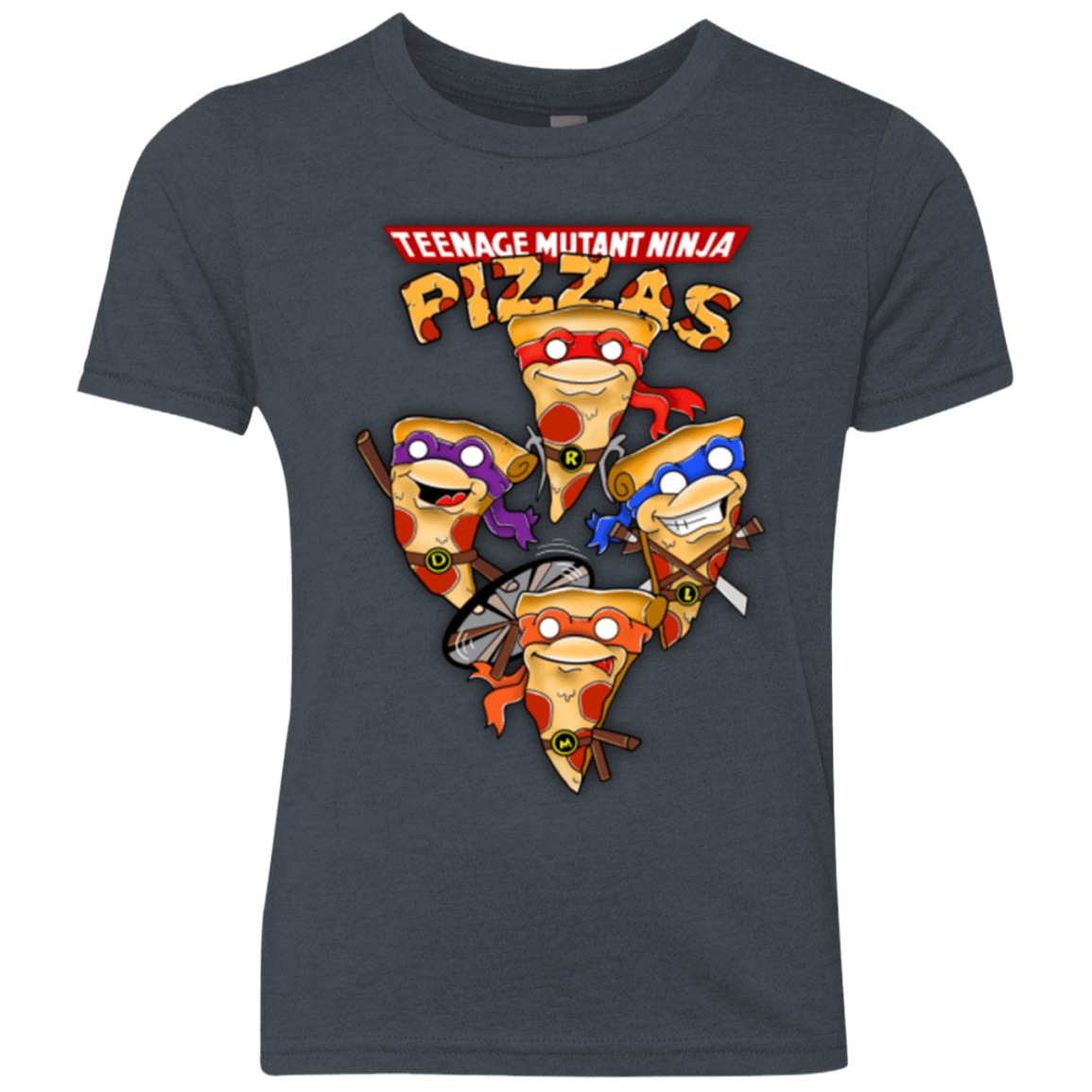 T-Shirts Vintage Navy / YXS Pizza Ninjas Youth Triblend T-Shirt