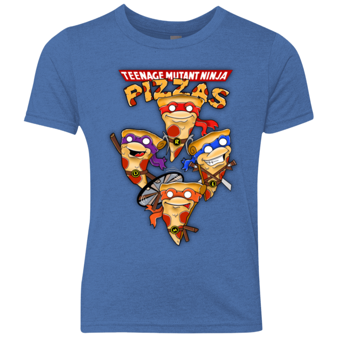 T-Shirts Vintage Royal / YXS Pizza Ninjas Youth Triblend T-Shirt