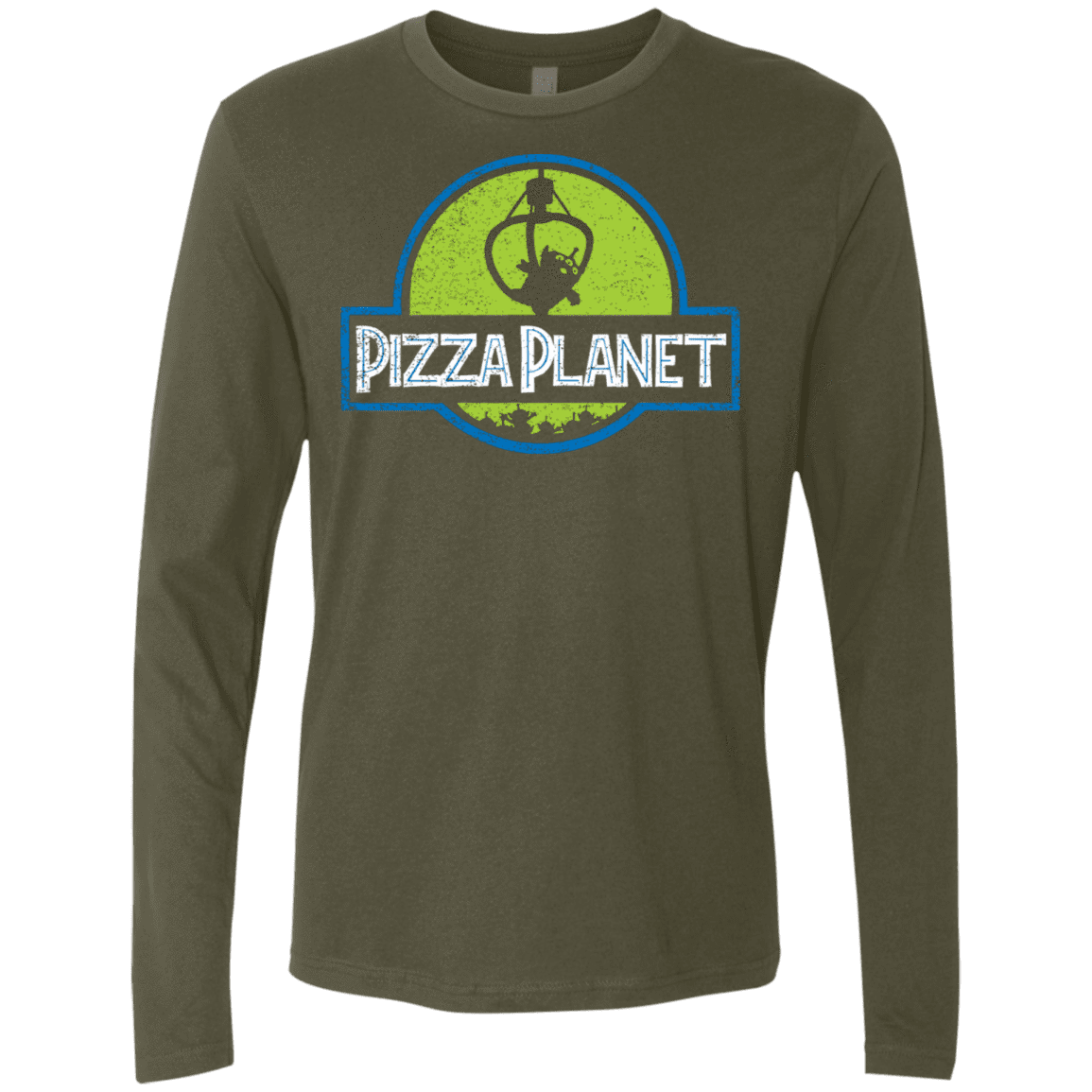 T-Shirts Military Green / S Pizza Planet Men's Premium Long Sleeve