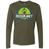 T-Shirts Military Green / S Pizza Planet Men's Premium Long Sleeve