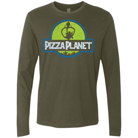 T-Shirts Military Green / S Pizza Planet Men's Premium Long Sleeve