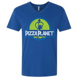 T-Shirts Royal / X-Small Pizza Planet Men's Premium V-Neck
