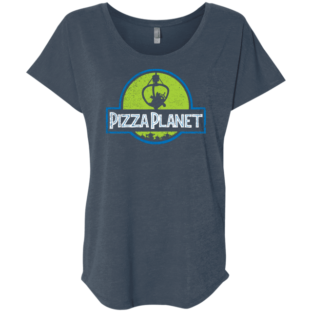 T-Shirts Indigo / X-Small Pizza Planet Triblend Dolman Sleeve